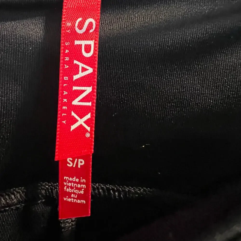 Spanx Black Faux Leather Leggings Size S